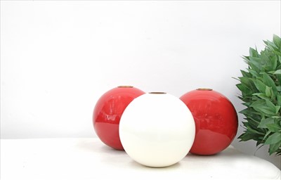 Lot 1236 - Three globe ceramic vases