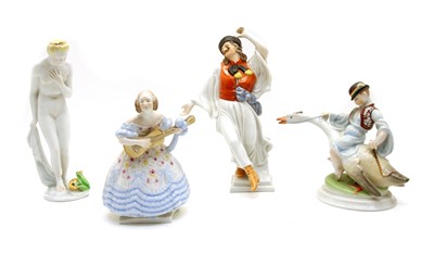 Lot 166 - A Hungarian Herend porcelain figure