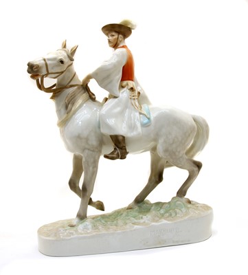 Lot 217 - A large Hungarian Herend porcelain figure