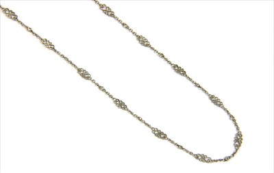 Lot 13 - A platinum diamond chain