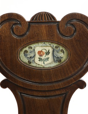 Lot 26 - A Victorian mahogany hall chair