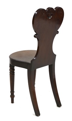 Lot 26 - A Victorian mahogany hall chair