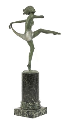 Lot 501 - A cold-painted bronze figure of a dancer