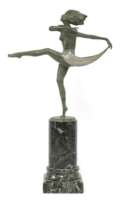 Lot 501 - A cold-painted bronze figure of a dancer