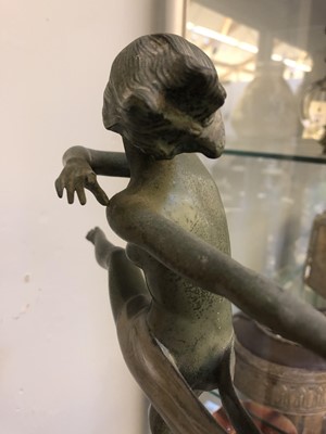 Lot 501 - A cold-painted bronze figure of a dancer