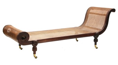 Lot 208 - An Anglo-Indian rosewood daybed