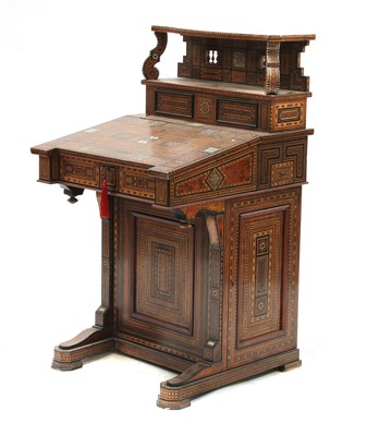 Lot 309 - A Syrian parquetry decorated and inlaid davenport