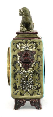 Lot 39 - An Aesthetic pottery mantel clock