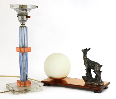 Lot 419 - An Art Deco table lamp