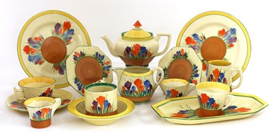 Lot 369 - A large quantity of Clarice Cliff 'Crocus' items