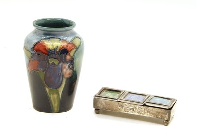 Lot 178 - A late Victorian silver three section stamp box