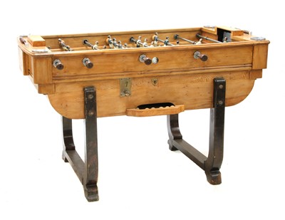 Lot 271 - A French beech bar football table by Bonzini