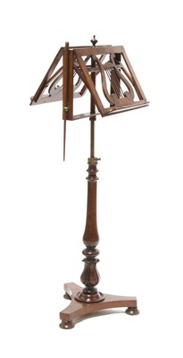 Lot 179 - A Regency mahogany duet music stand