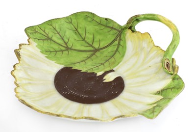 Lot 241 - A Chelsea porcelain 'sunflower' stand