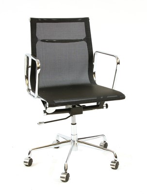 Lot 424 - A mesh and chrome framed office chair by Vitra