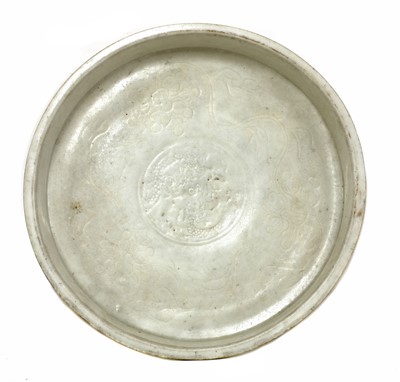 Lot 10 - A Chinese blanc de Chine plate