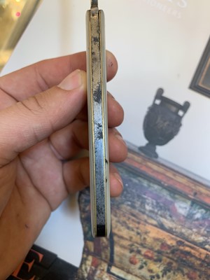 Lot 23 - Three silver and mother-of-pearl combination folding fruit knives