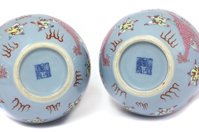 Lot 53 - A pair of Chinese famille rose vases