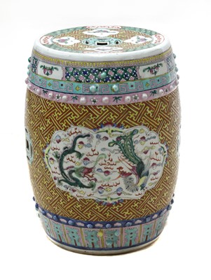 Lot 364A - A Chinese famille rose garden seat