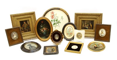 Lot 347 - A collection of miniature portraits