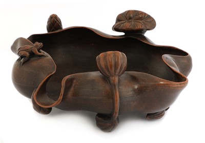 Lot 374 - A Chinese Yixing zisha brush washer