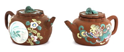 Lot 38 - Two Chinese Yixing zisha teapots