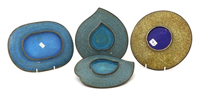 Lot 244 - A collection of four Japanese cloisonné dishes