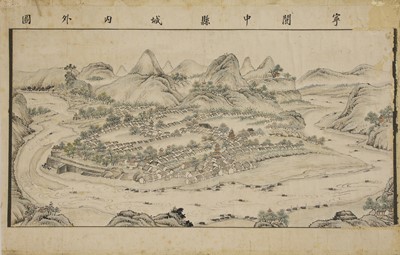 Lot 339 - Three Chinese gouache paintings