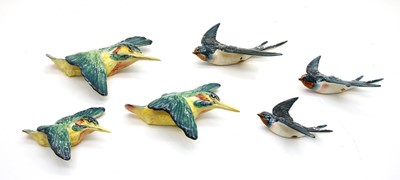 Lot 159 - A graduated set of three Beswick Swallow wall plaques