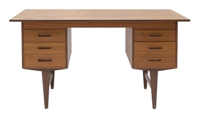 Lot 284 - A Danish teak desk