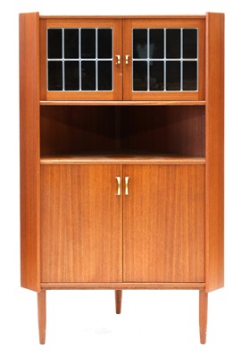 Lot 364 - A Danish teak corner cupboard