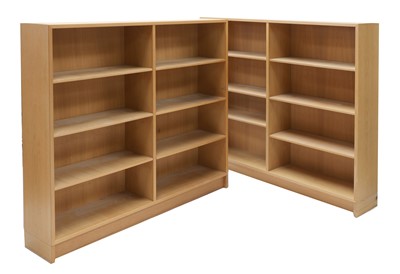 Lot 271 - Two oak veneered bookcases