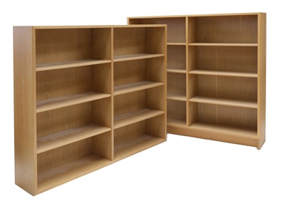Lot 270 - Two oak veneered bookcases