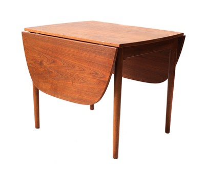 Lot 378 - A Danish teak drop-leaf table
