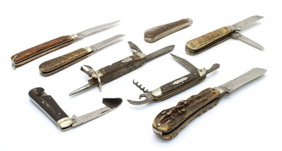Lot 234 - Eight various folding pocket knives