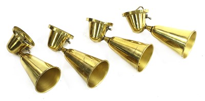 Lot 318 - Two pairs of Italian brass wall lights