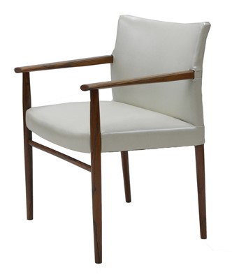 Lot 323 - A rosewood and leather desk chair