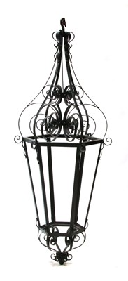 Lot 1039 - A painted lantern