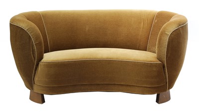 Lot 63 - A Danish two-seater 'banana' settee