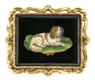 Lot 2 - A Victorian gold rectangular micromosaic brooch