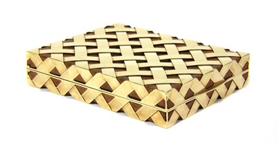 Lot 45 - An American gold and leather cigarette case by Paul Flato, c.1940