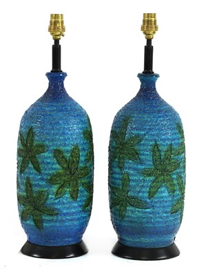 Lot 247 - A pair of ceramic table lamps