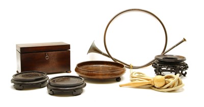 Lot 305 - A mahogany tea caddy