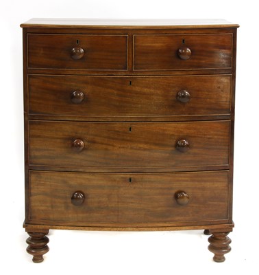 Lot 553 - A 19th century bowfront chest