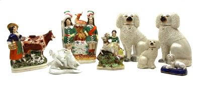 Lot 260 - A pair of Staffordshire dogs