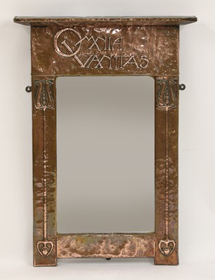 Lot 141 - An Arts and Crafts copper wall mirror