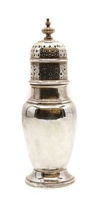 Lot 92 - A silver sugar caster