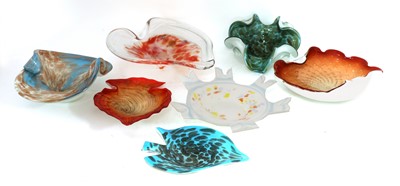 Lot 116 - Seven Italian Murano glass dishes