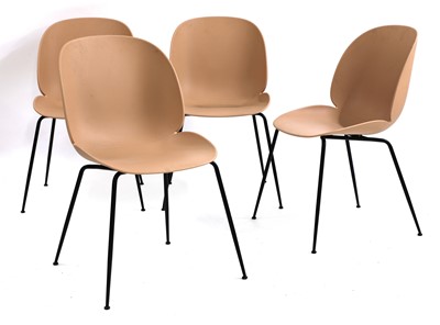 Lot 534 - A set of four Gubi Beetle chairs