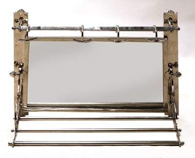 Lot 123 - A chromed hanging hat rack